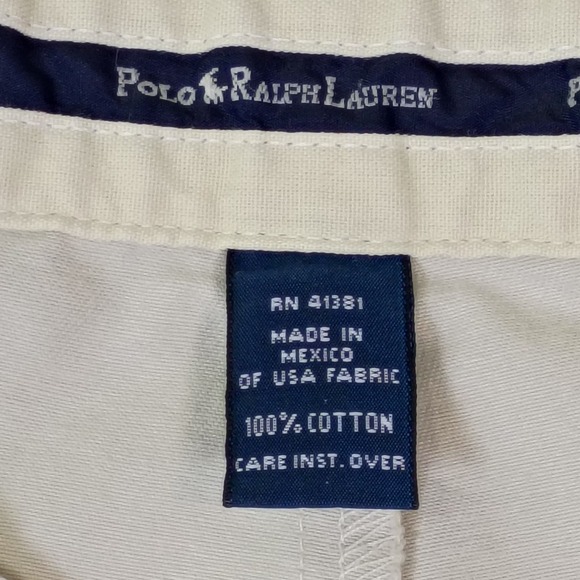 Vintage Polo Ralph Lauren Mens Andrew Pant Khaki Pleated Chino Cotton Size 38x30 - Picture 13 of 16